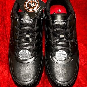 Skechers Men's Black Slip-Resistant Sneakers